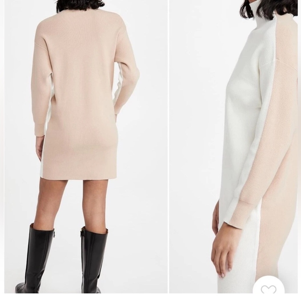 525 America Cream and Tan sweater Dress